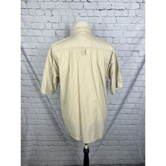 PNB Nation Men’s Medium Short Sleeve Button Front Shirt Cotton Blend, Pockets - Picture 7 of 8